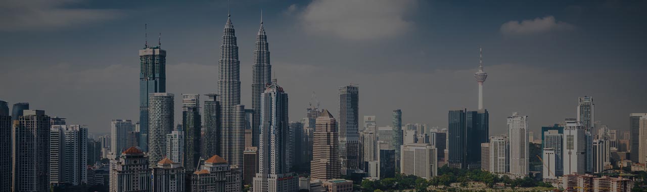The skyline of Kuala Lumpur, Malaysia